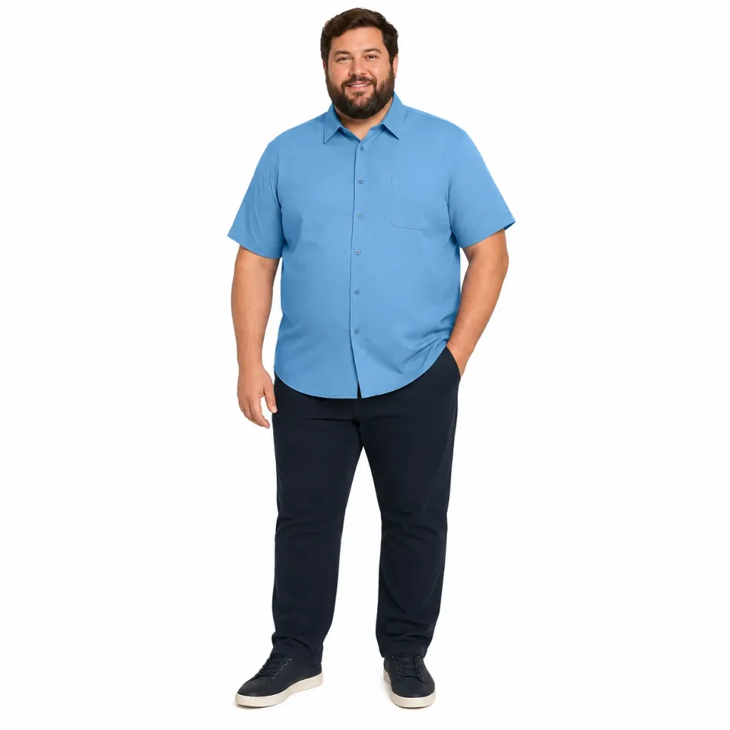 Camisa Manga Corta Con Bolsillo Stylus - Tallas Grandes