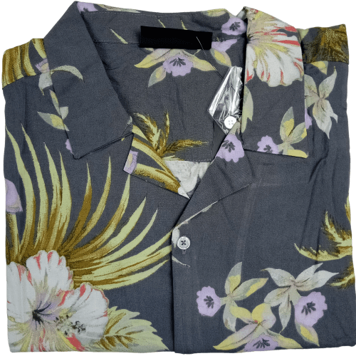 Camisa Manga Corta Hawaiana Flores No Boundaries - Tallas Grandes
