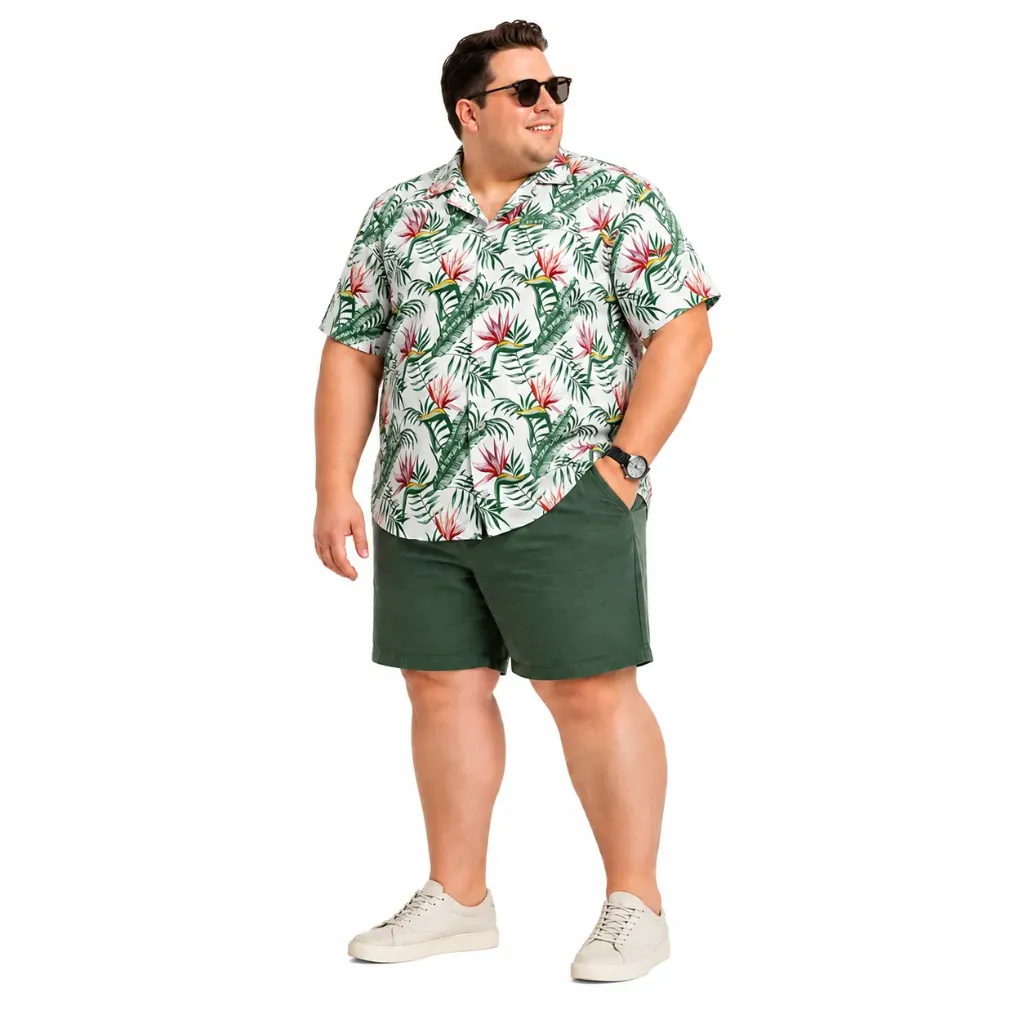 Camisa Manga Corta Hawaiana Goodfellow - Tallas Grandes