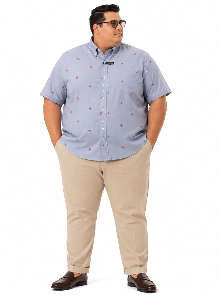 Camisa Manga Corta Langostas Chaps - Tallas Grandes