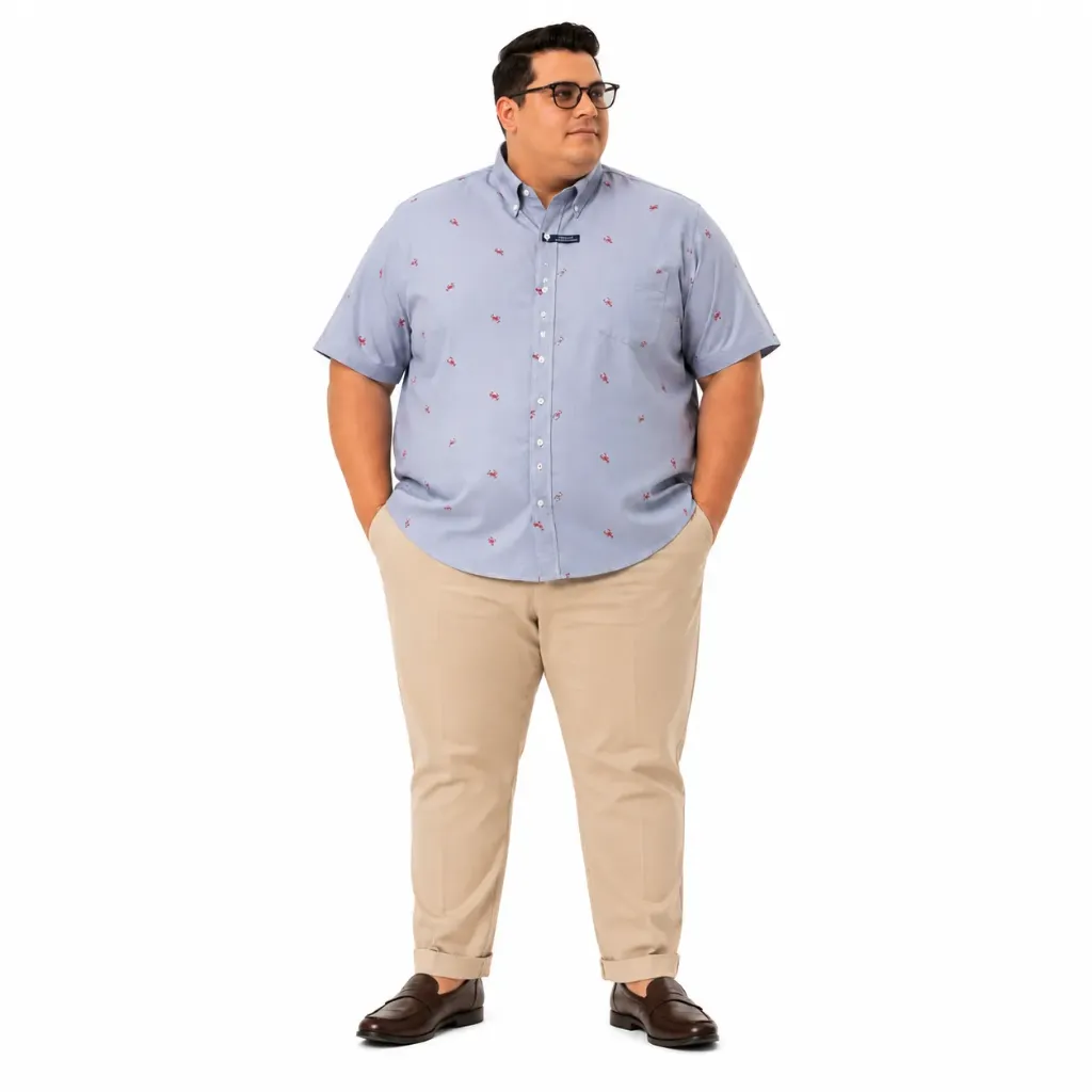 Camisa Manga Corta Langostas Chaps - Tallas Grandes