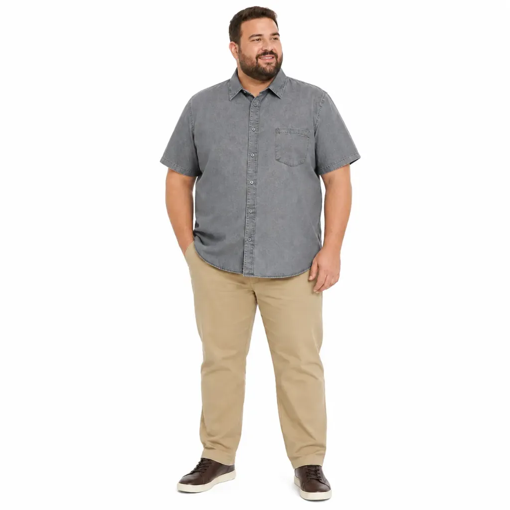 Camisa Manga Corte Semi Ajustado Magnus - Tallas Grandes
