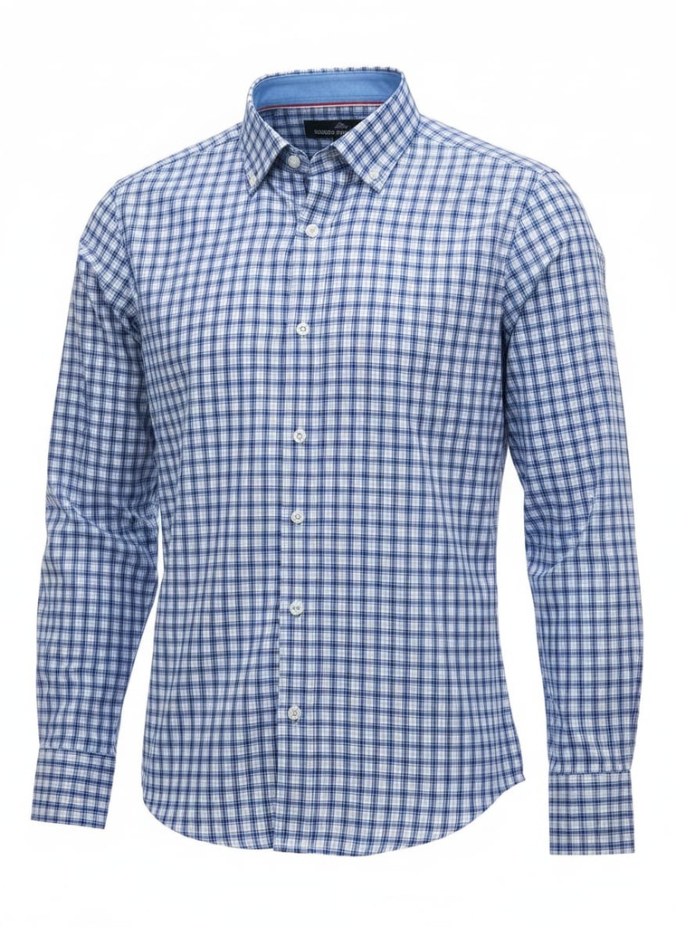 Camisa Manga Larga Cuadros - Tallas Grandes