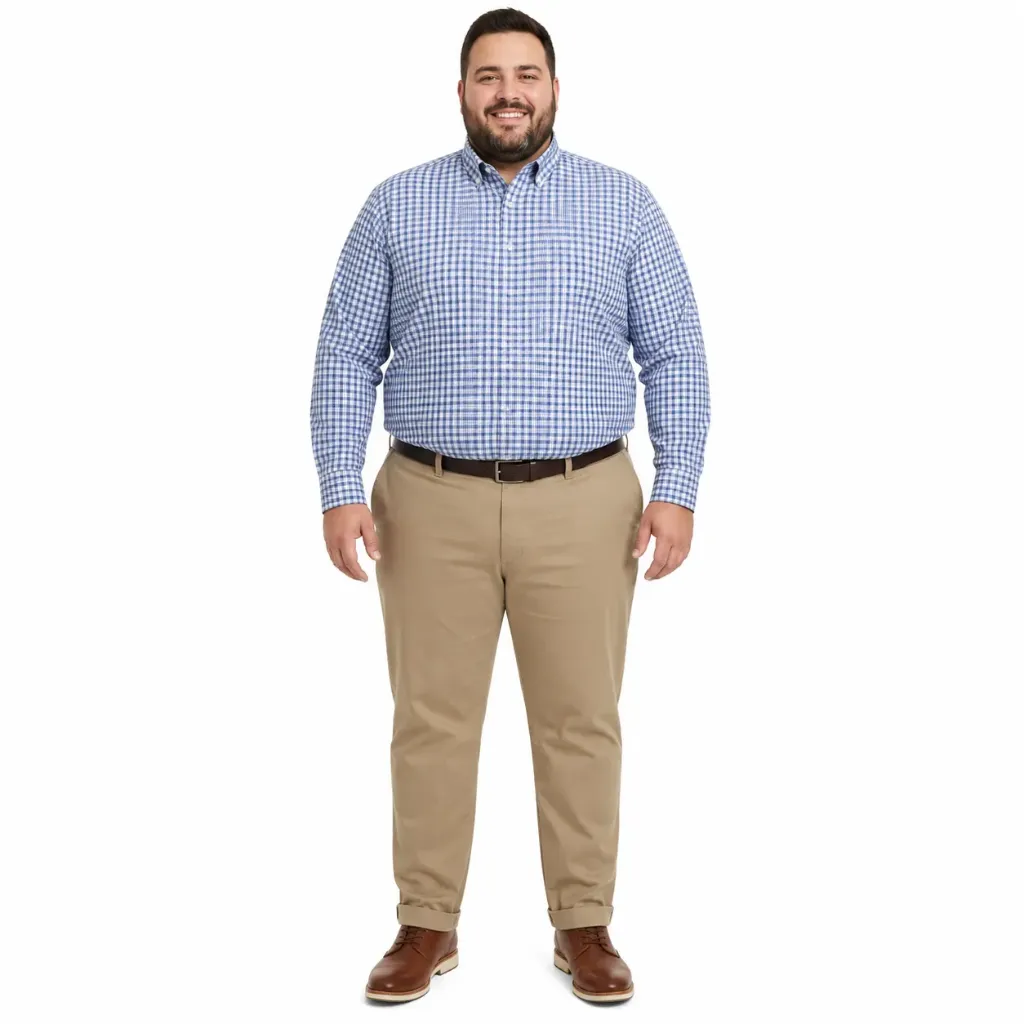 Camisa Manga Larga Cuadros - Tallas Grandes