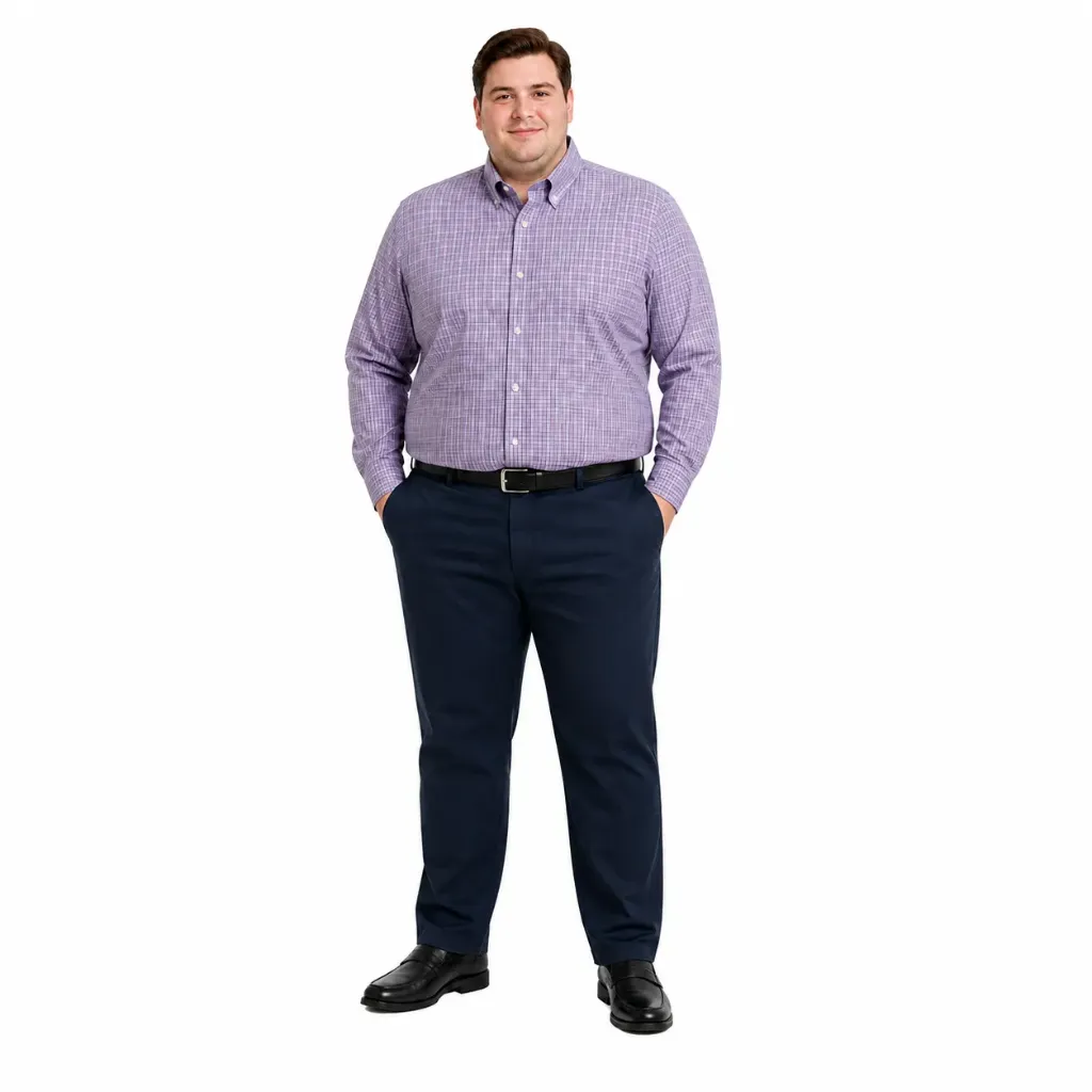 Camisa Manga Larga Cuadros IZOD I - Tallas Grandes