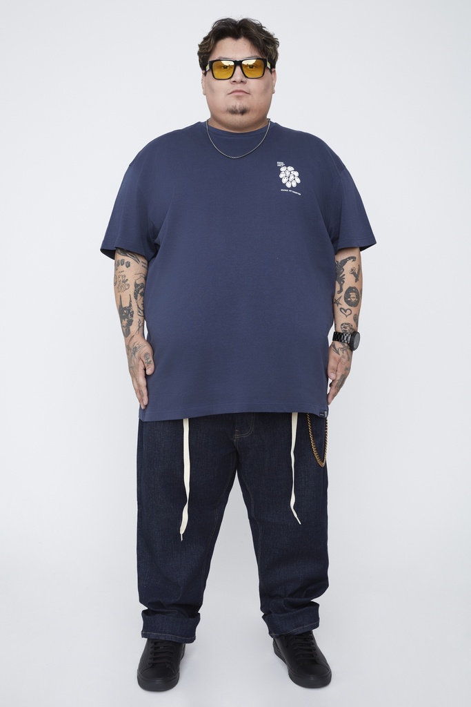 Playera Gráfica Flores Espalda Thickems - Tallas Grandes