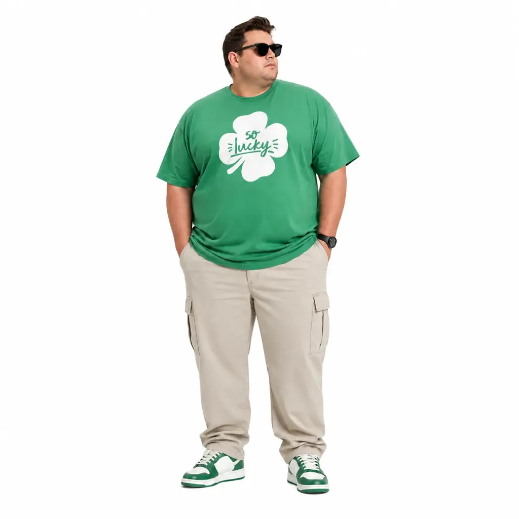 Playera Gráfica So Lucky - Tallas Grandes