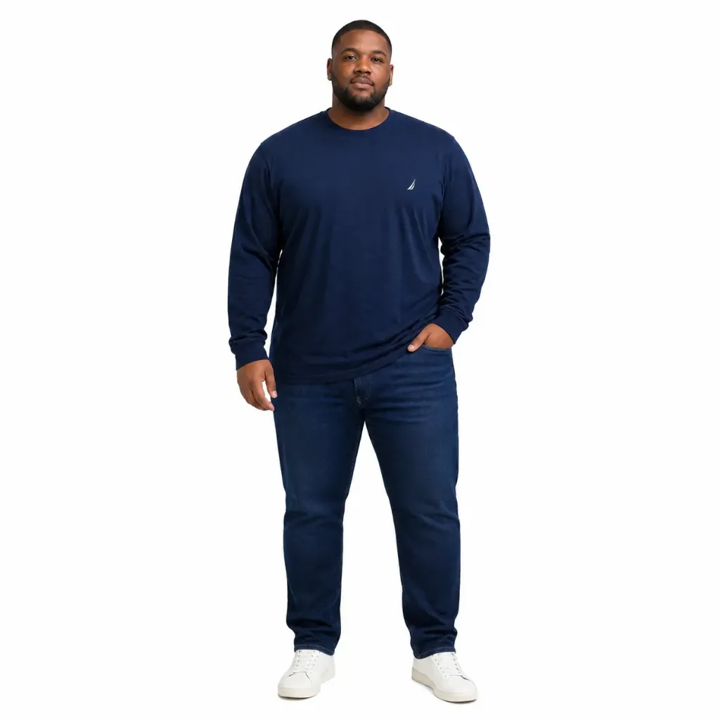 Playera Manga Larga Nautica - Tallas Grandes
