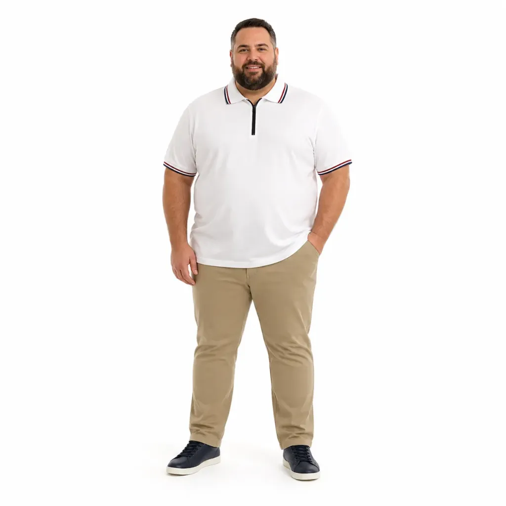 Polo Detalle Línea Doble En Cuello Mode XL - Tallas Grandes