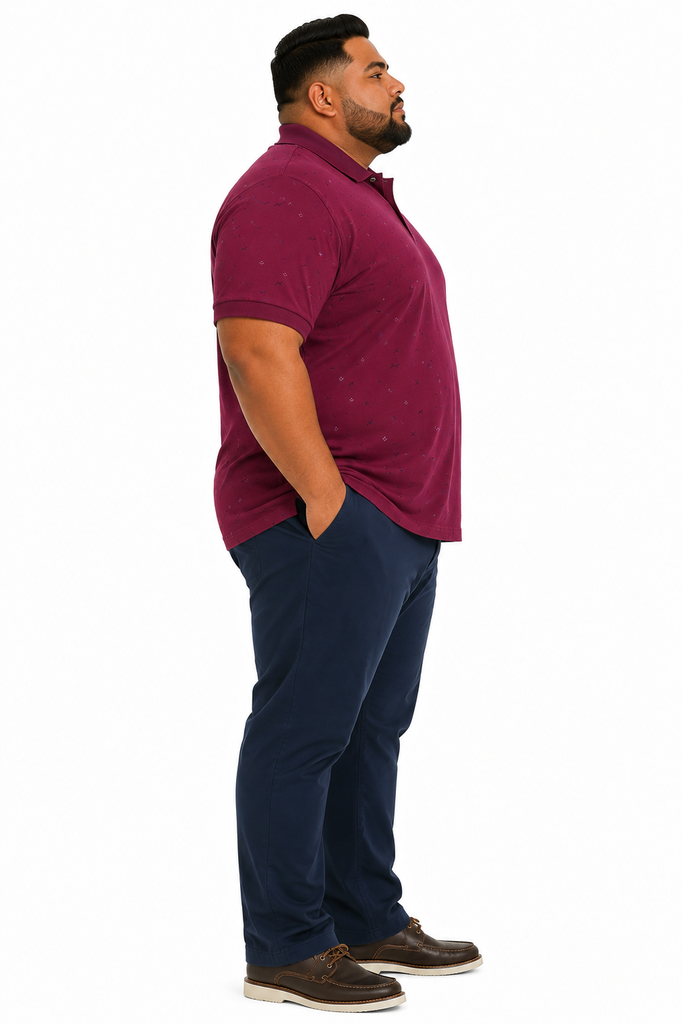 Polo Stretch Estampado Gaviotas - Tallas Grandes