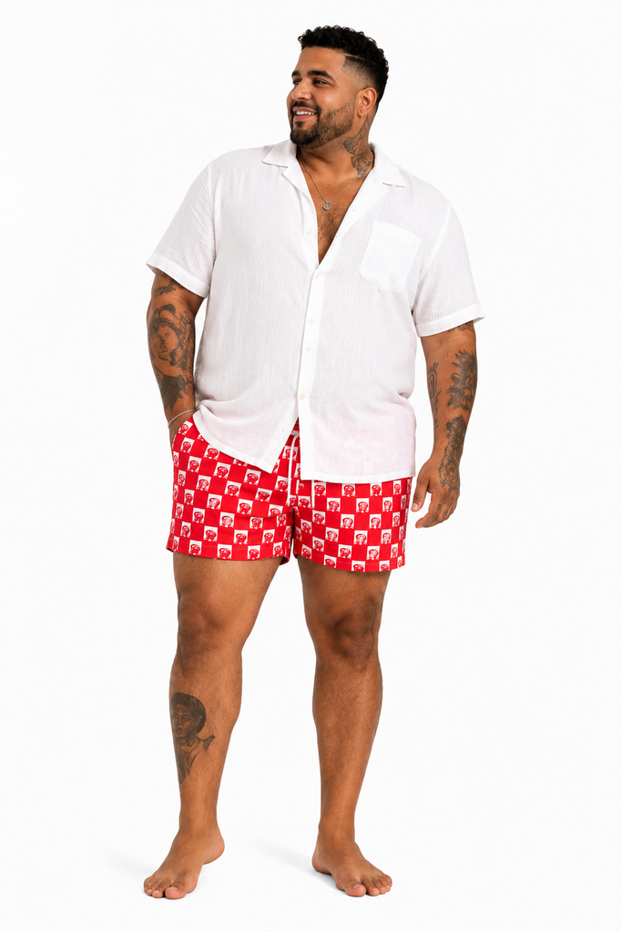 Calzoneta Thickems Estampada - Tallas Grandes (Rojo, 1XL)