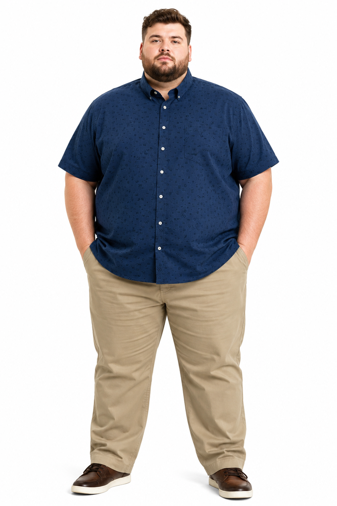 Camisa Manga Corta Anclas Magnus - Tallas Grandes