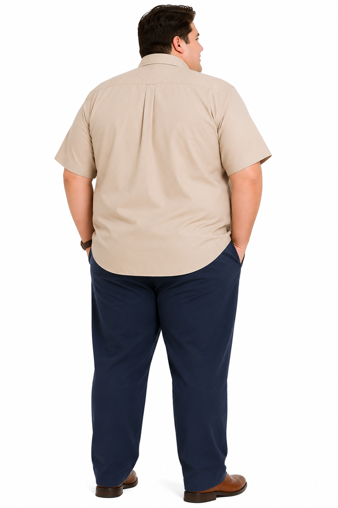 Camisa Manga Corta Con Dos Bolsillos Magnus - Tallas Grandes