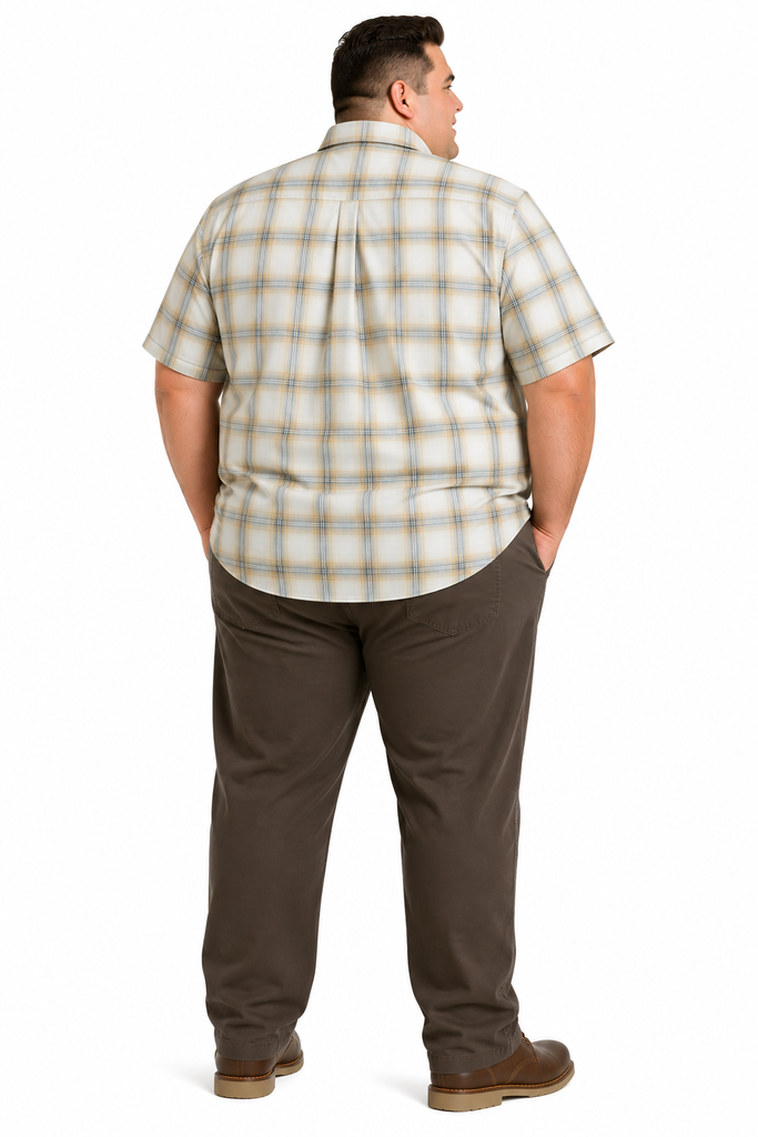Camisa Manga Corta Cuadros Wrangler - Tallas Grandes