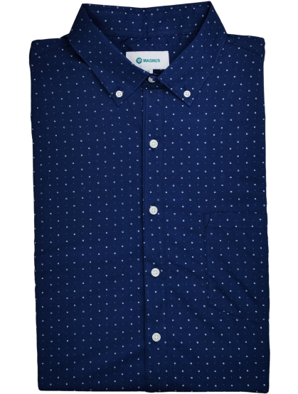 Camisa Manga Corta Estampada Puntos Magnus - Tallas Grandes