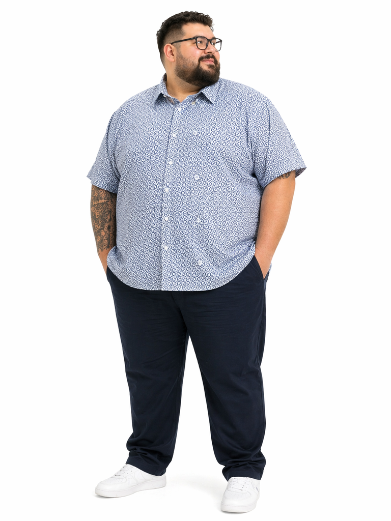 Camisa Manga Corta Estampado Stylus - Tallas Grandes