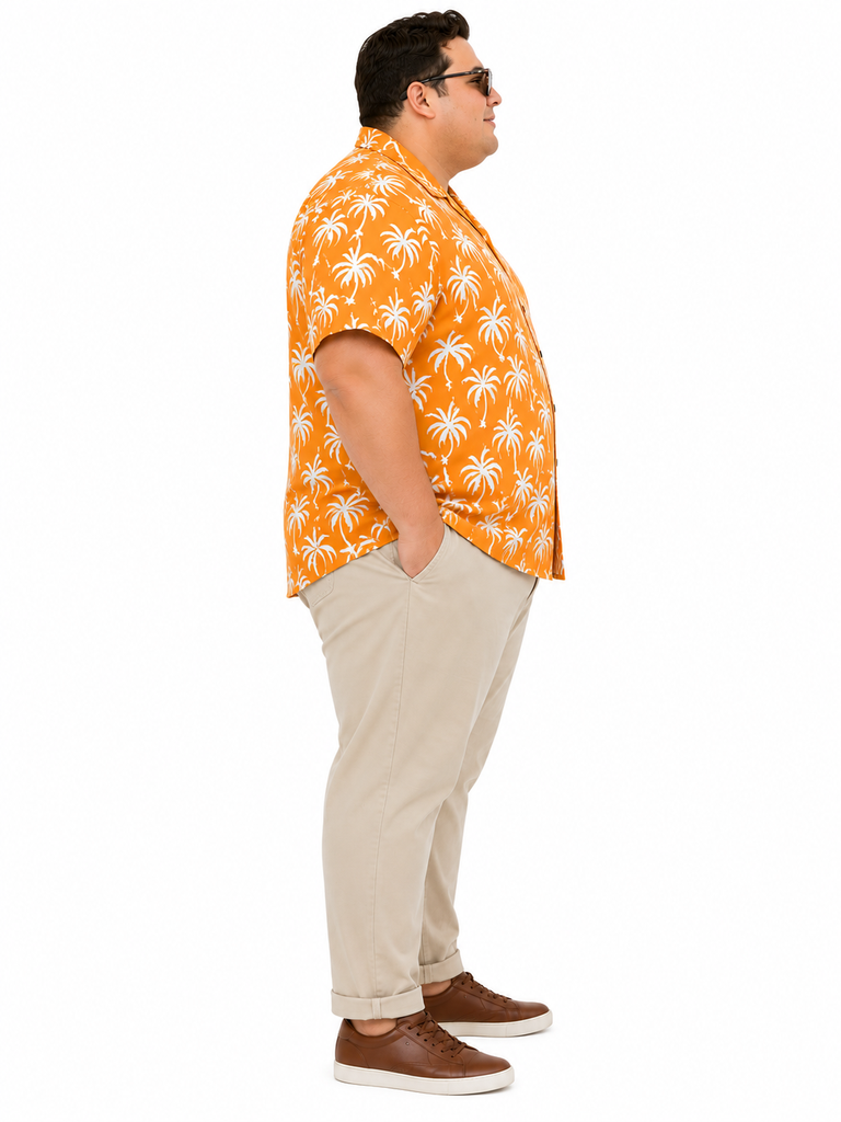 Camisa Manga Corta St. John's Bay - Tallas Grandes (Anaranjado, 6XL)