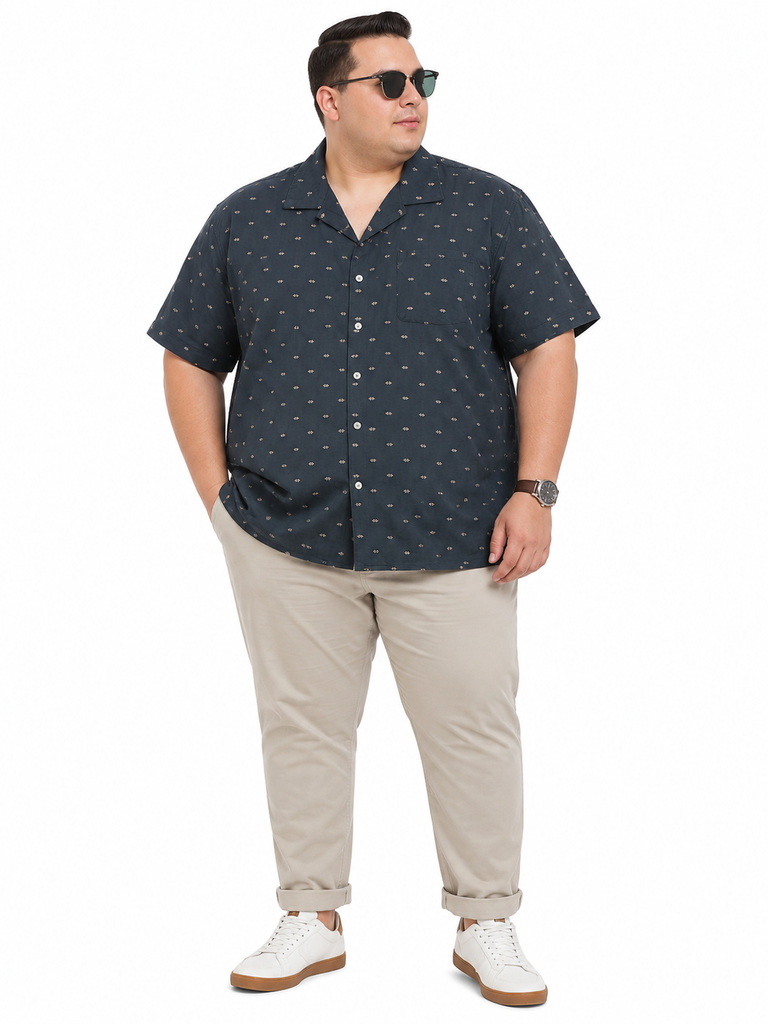 Camisa Manga Estampado Corta Arizona - Tallas Grandes (2XL)