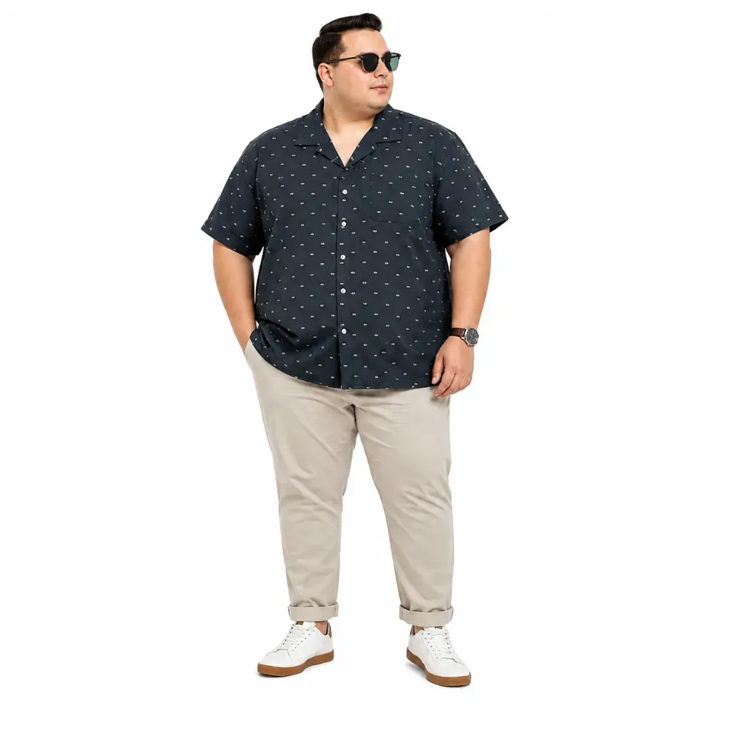 Camisa Manga Estampado Corta Arizona - Tallas Grandes (2XL)