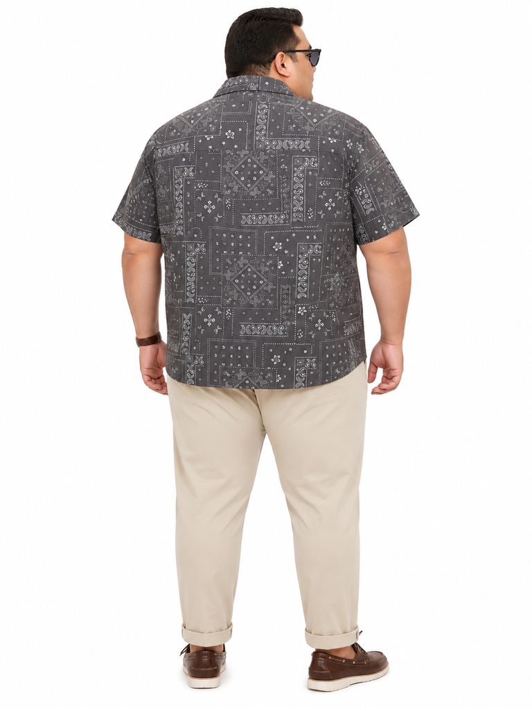 Camisa Manga Estampado Mosaico Corta Arizona - Tallas Grandes (2XL)