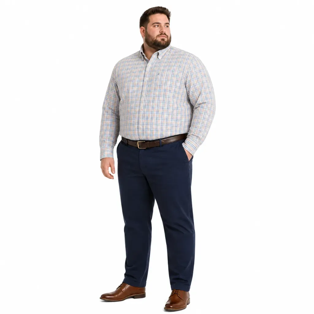 Camisa Manga Larga Cuadros IZOD - Tallas Grandes
