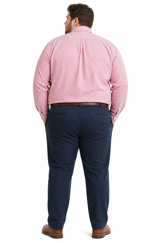 Camisa Manga Larga Cuadros Pequeños IZOD - Tallas Grandes