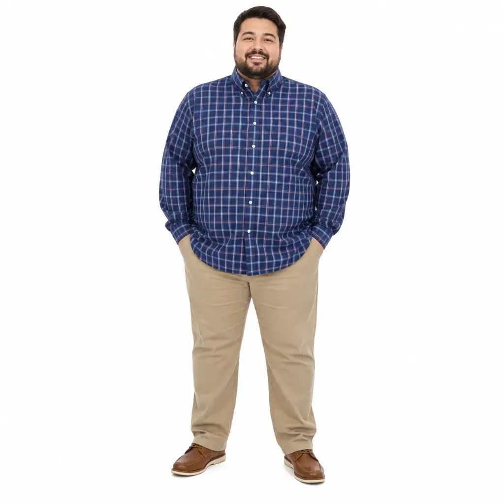 Camisa Manga Larga IZOD - Tallas Grandes (Morado, 2XL)