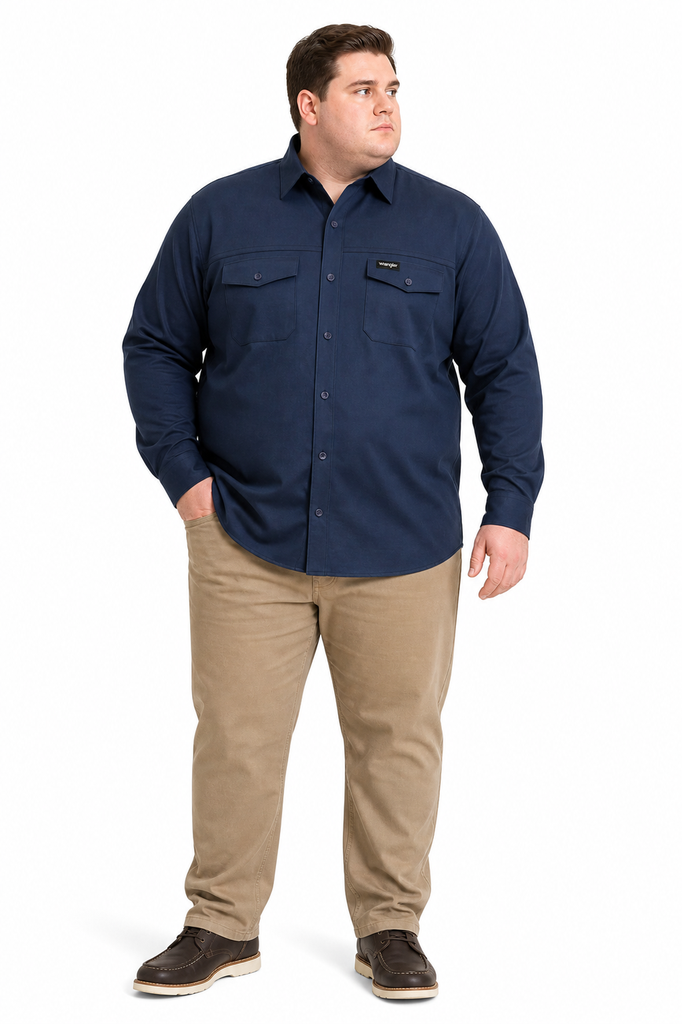 Camisa Manga Larga Wrangler - Tallas Grandes