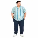Camisa Manga Corta Rayas Arizona - Tallas Grandes