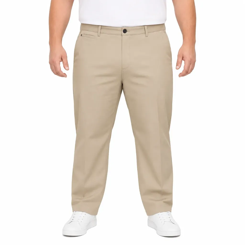 Pantalón Casual Con Cintura Elástica Lee - Tallas Grandes (Beige, 48, 30)