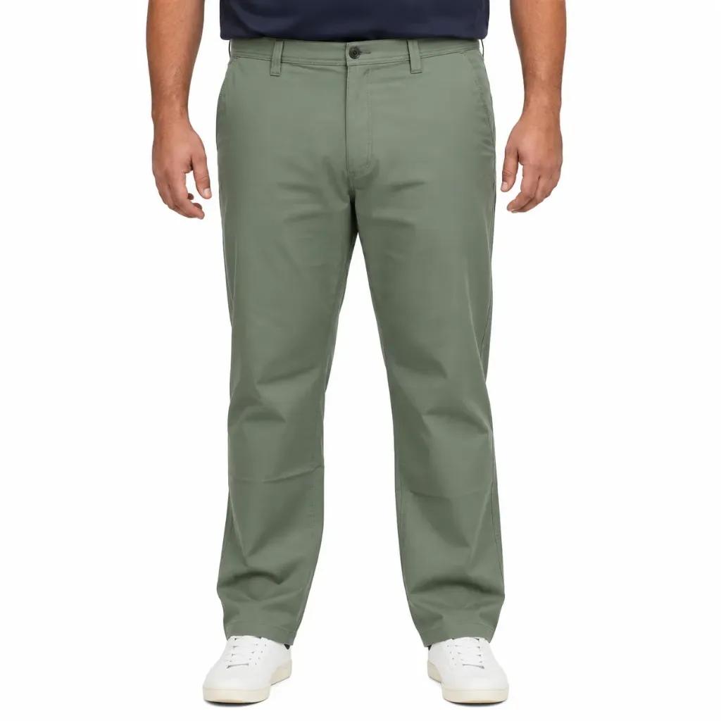 Pantalón Casual Performance Stretch Wrangler - Tallas Grandes (Verde, 46, 30)