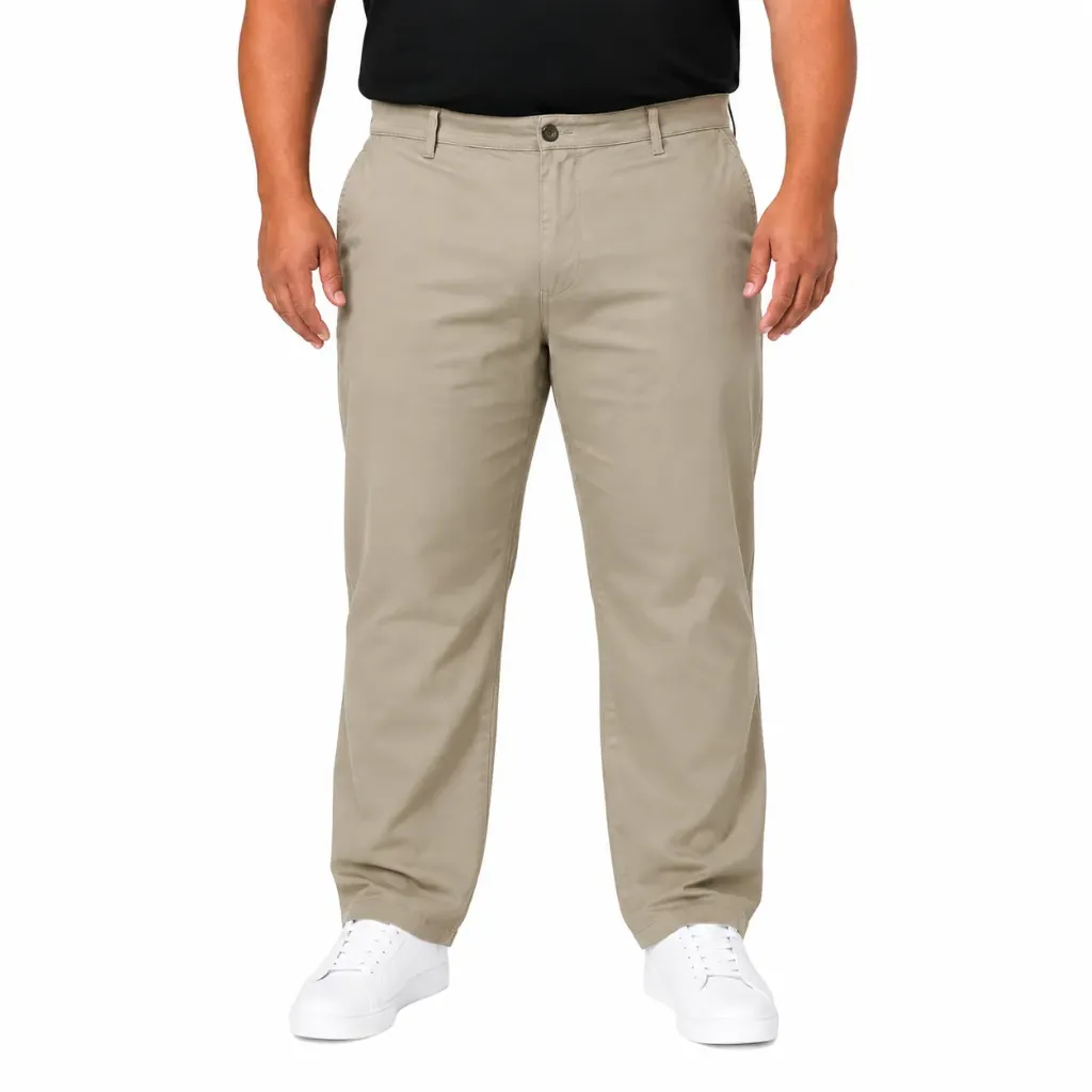 Pantalón Casual Stretch Corte Semi Ajustado Magnus - Tallas Grandes - 206-208 (Beige, 40, 30, Regular)