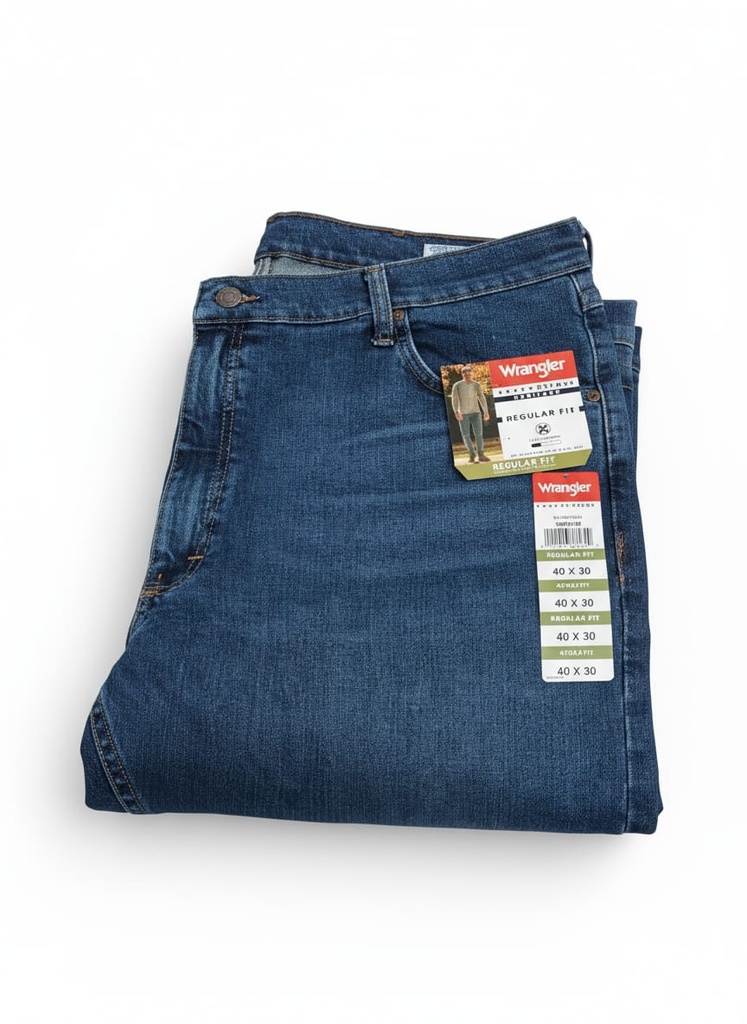 Pantalón de Lona Stretch Wrangler - Tallas Grandes - 1096FXVSD (Azul, 40)