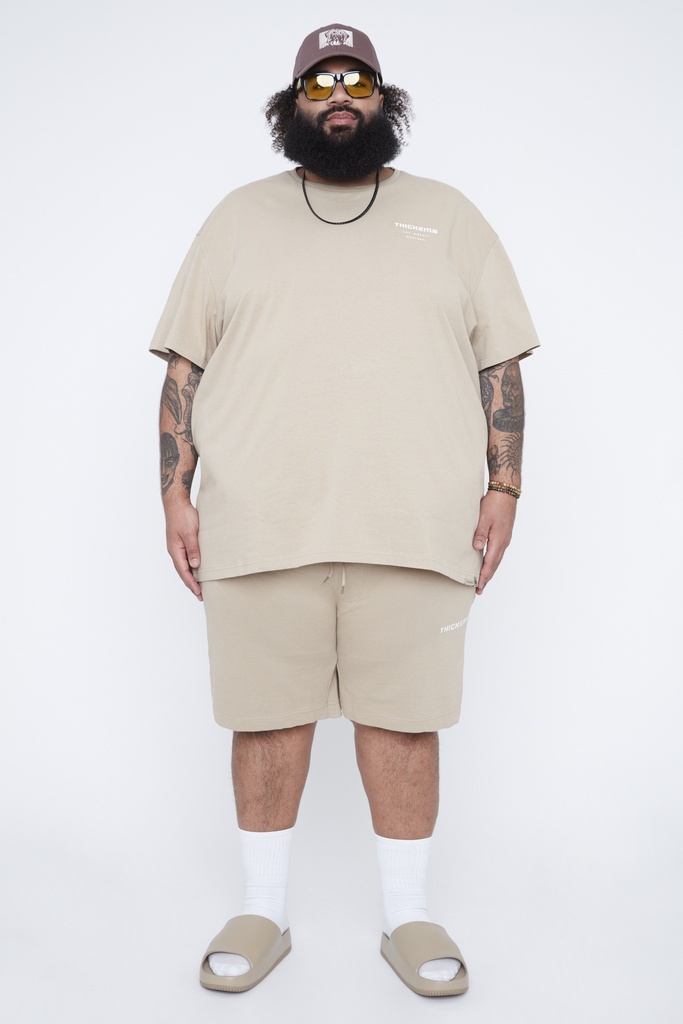 Pantaloneta  Deportiva Thickems - Tallas Grandes (Beige, 1XL)