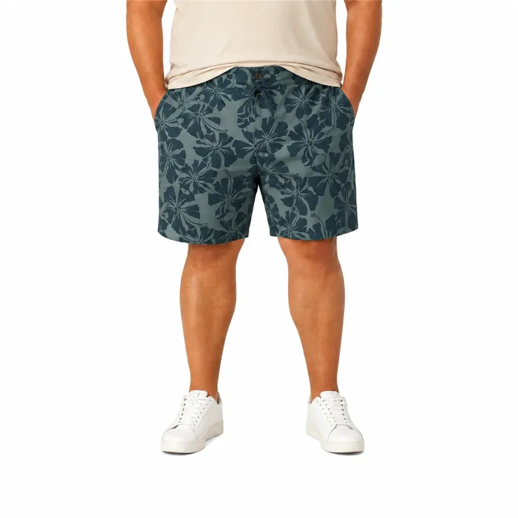Pantaloneta Casual Flores Mutual Weave - Tallas Grandes (48)