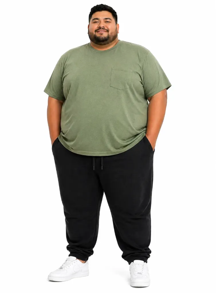 Playera Con Bolsillo Athletic Works - Tallas Grandes (Verde, 4XL)