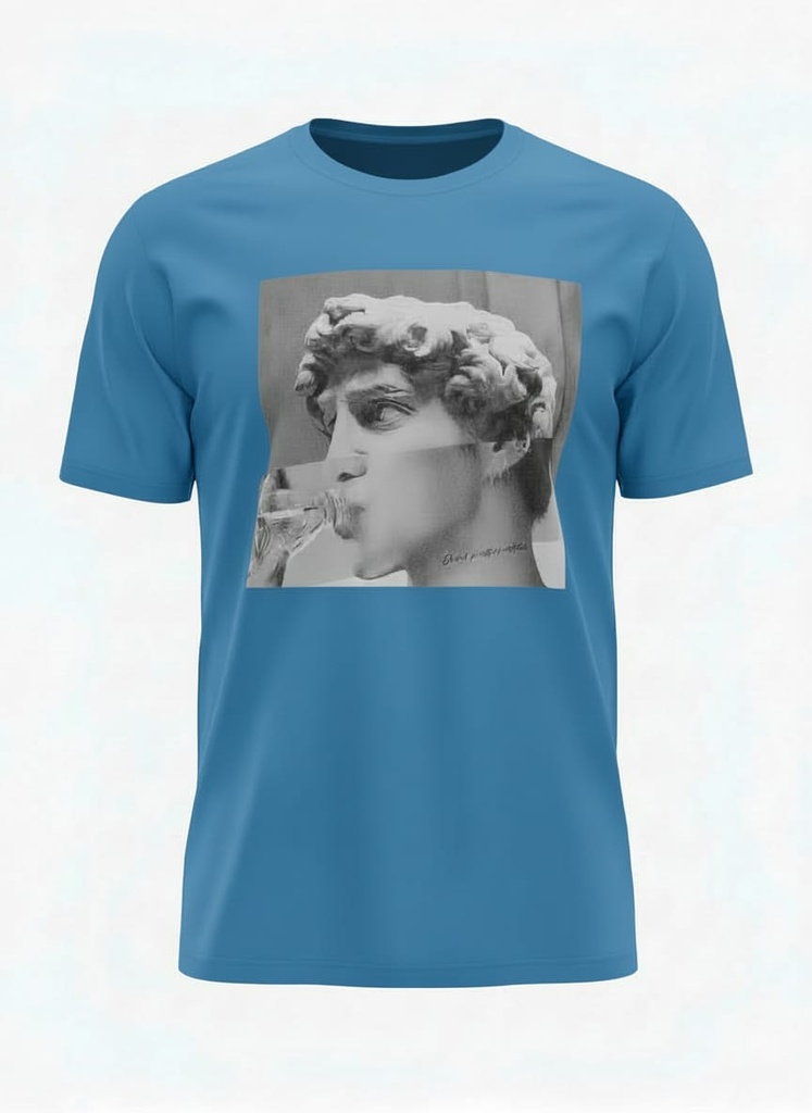 Playera Gráfica Escultura Estatua Griega Mode XL - Tallas Grandes (Azul)