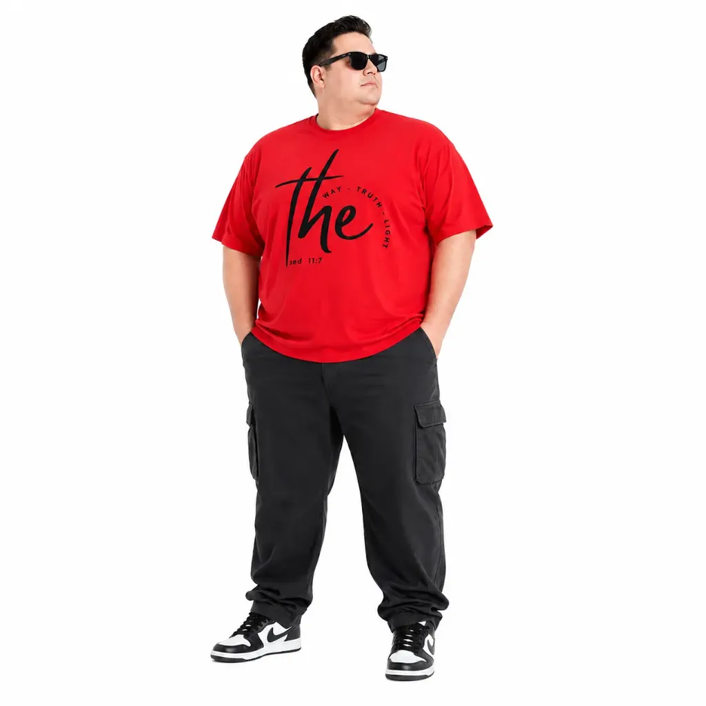 Playera Gráfica Mode XL - Tallas Grandes (Rojo, 4XL)