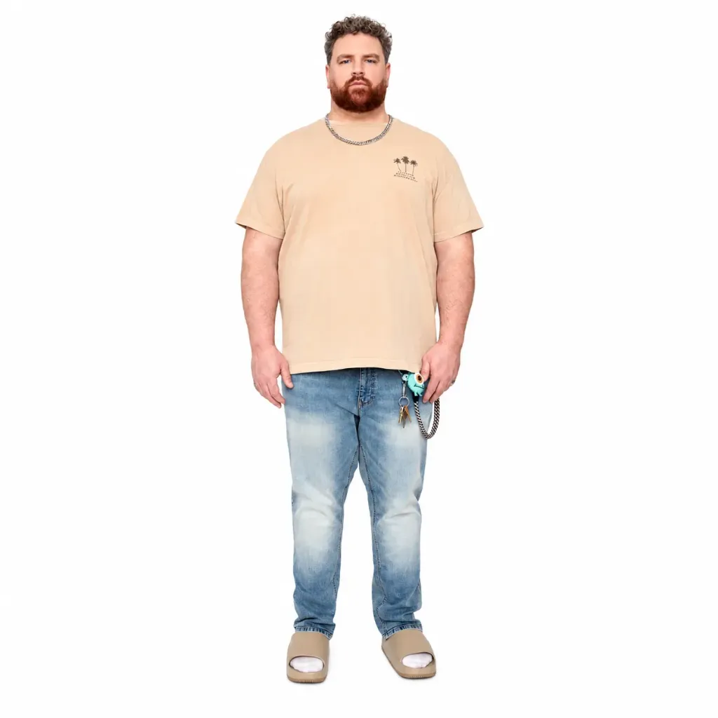 Playera Gráfica Palmeras Espalda Thickems - Tallas Grandes (2XL)