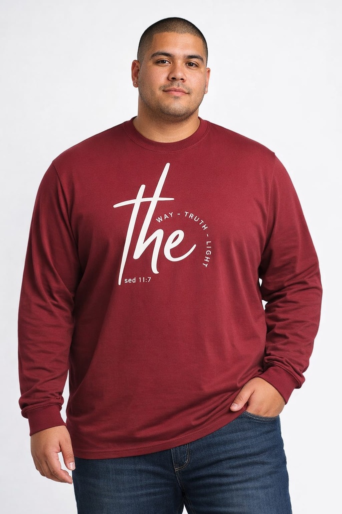 Playera Manga Larga THE Mode XL - Tallas Grandes (1XL)