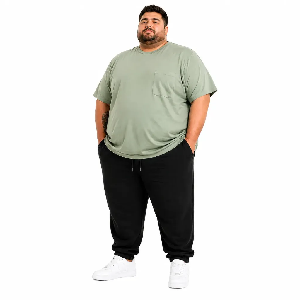 Playera Stylus - Tallas Grandes (Verde, 2XL)