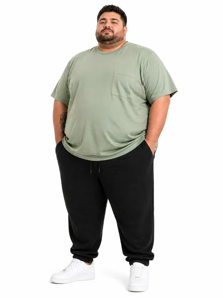 Playera Stylus - Tallas Grandes (Verde, 2XL)