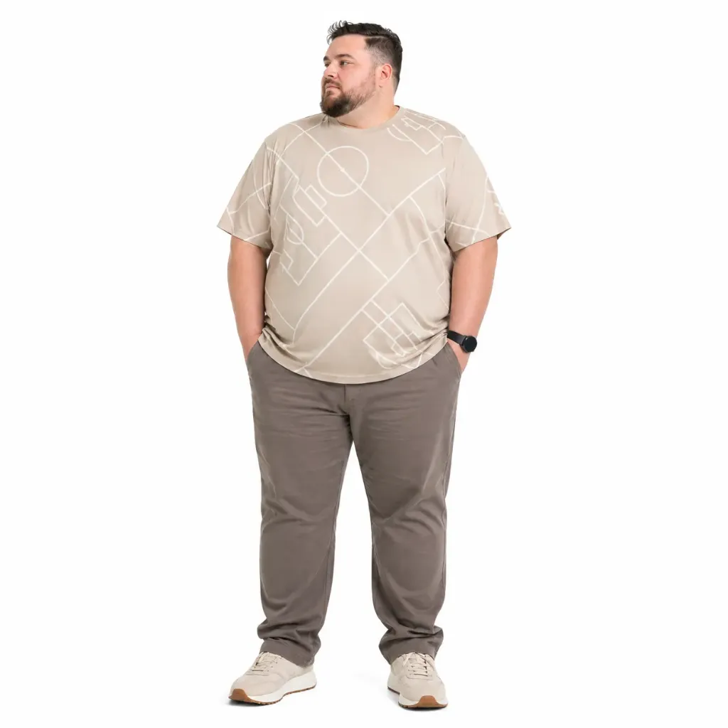 Playera Xersion - Tallas Grandes (Beige, 2XL)
