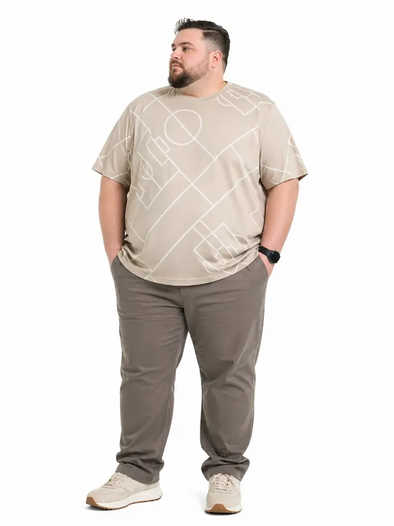 Playera Xersion - Tallas Grandes (Beige, 2XL)