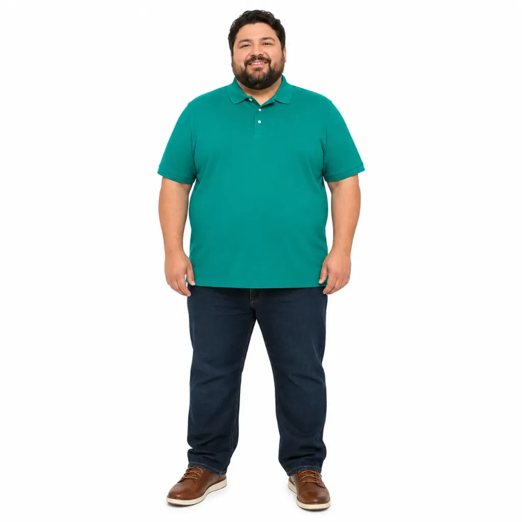 Polo Stretch St. John's Bay - Tallas Grandes (Verde, 4XL)