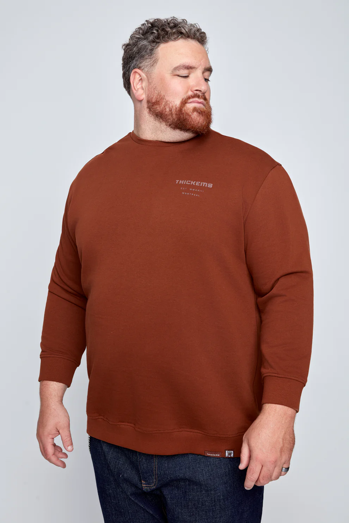 Sudadero Ligero Logo Thickems - Tallas Grandes (Cobre, 2XL)