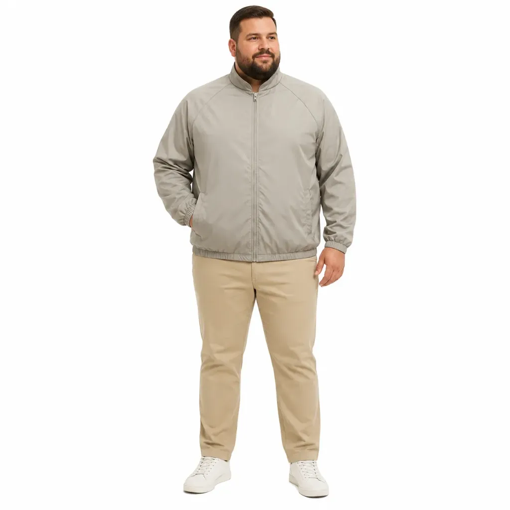 Chaqueta Deportivas Goodfellow - Tallas Grandes (Beige, 2XL)