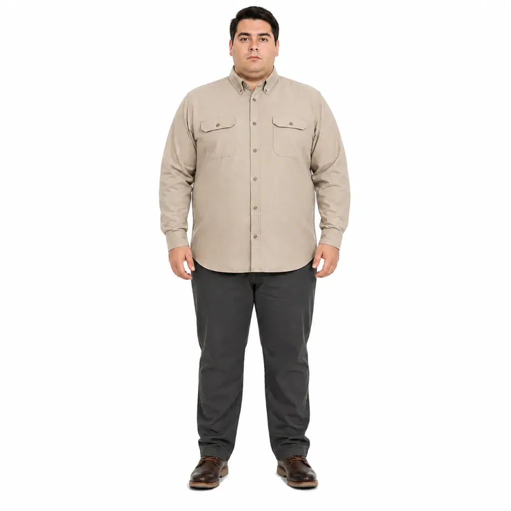 Camisa Manga Larga Dos Bolsas Mode XL - Tallas Grandes - 20360