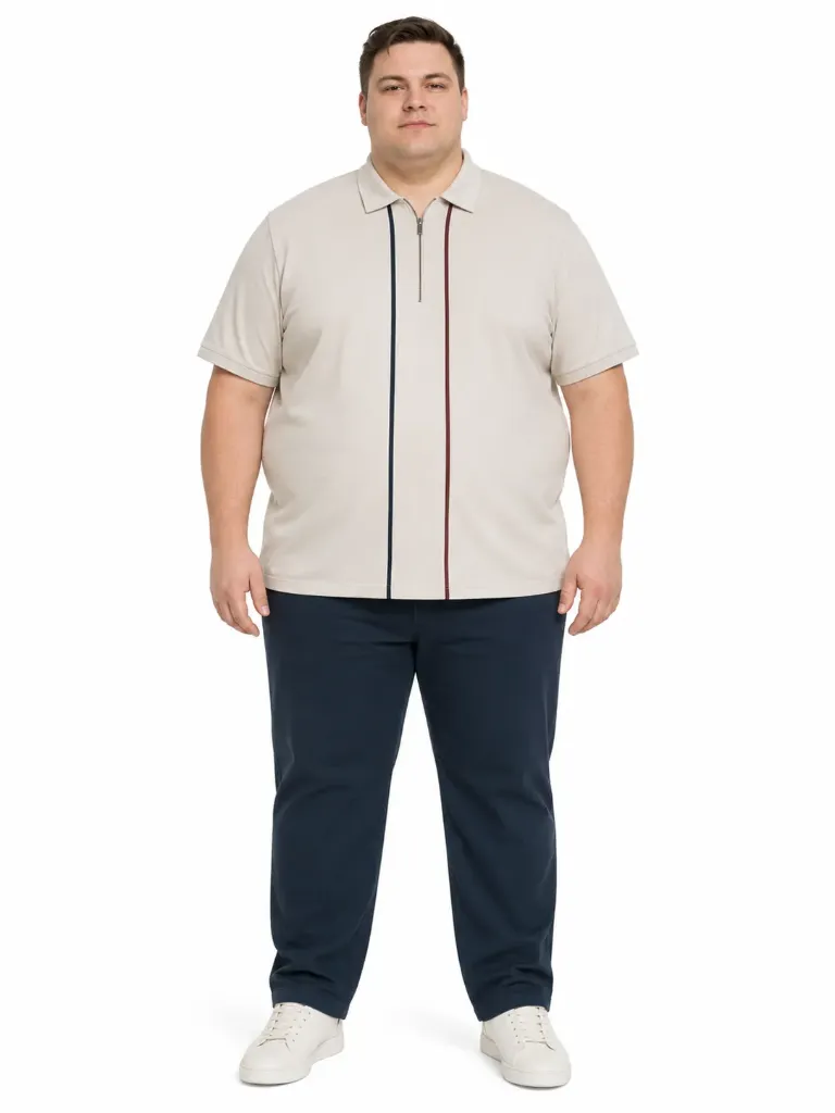 Polo Con Zipper Mode XL - Tallas Grandes - 26580