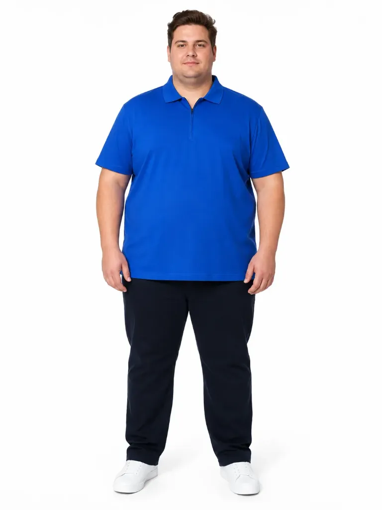 Polo Con Zipper Cuello En Contraste Mode XL - Tallas Grandes - 25550